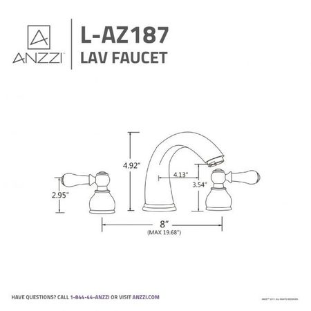Anzzi Raider 8" Widespread 2-Handle Bathroom Faucet in Oil Rubbed Bronze L-AZ187ORB